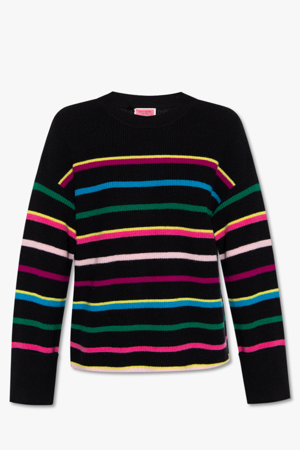 Kate Spade Blue Striped Wool Cashmere Sweater Size deals M